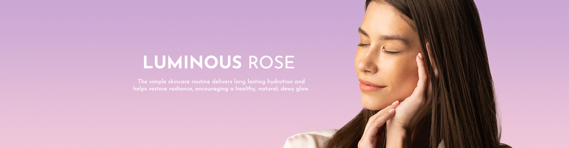 banner luminous rose skincare