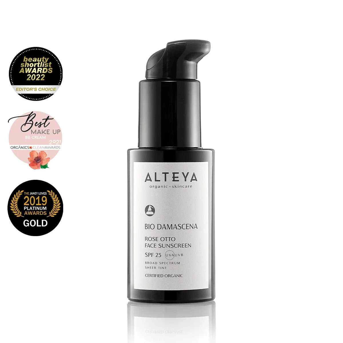Bulgarian Rose Otto, provides reliable broad-spectrum sun protection without leaving a chalky finish. The lightweight face sunscreen hydrates and soothes skin while fighting the appearance of visible signs of aging.