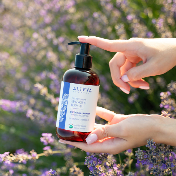 De-stress + Relax Massage & Body Oil Bulgarian Lavender