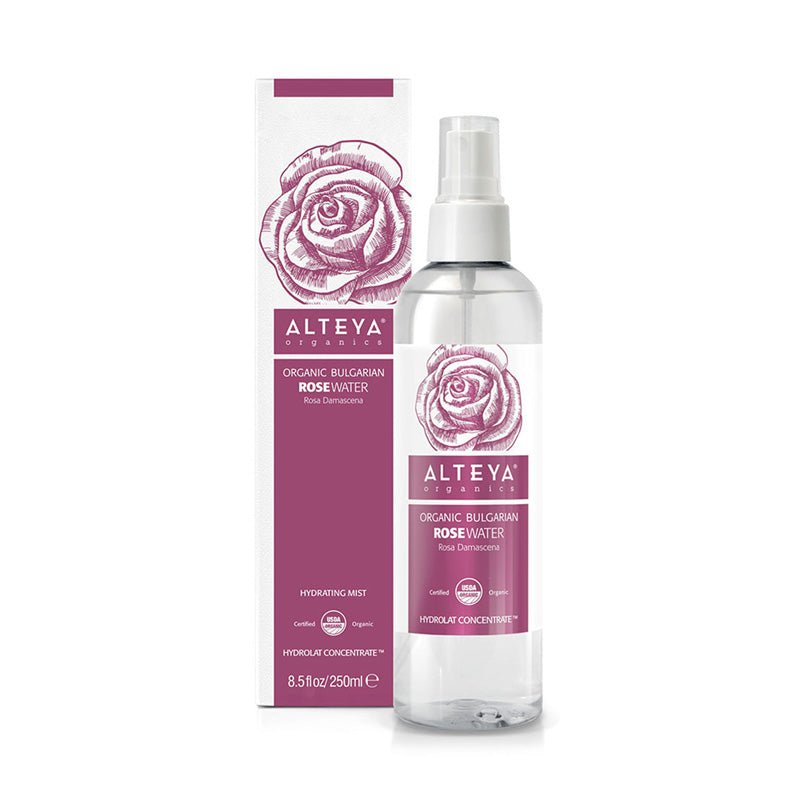 Organic Bulgarian Rose Water 250 ml Spray - Alteya Organics UK