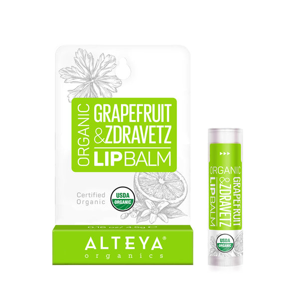 Organic Lip Balm Grapefruit & Zdravetz - Alteya Organics UK